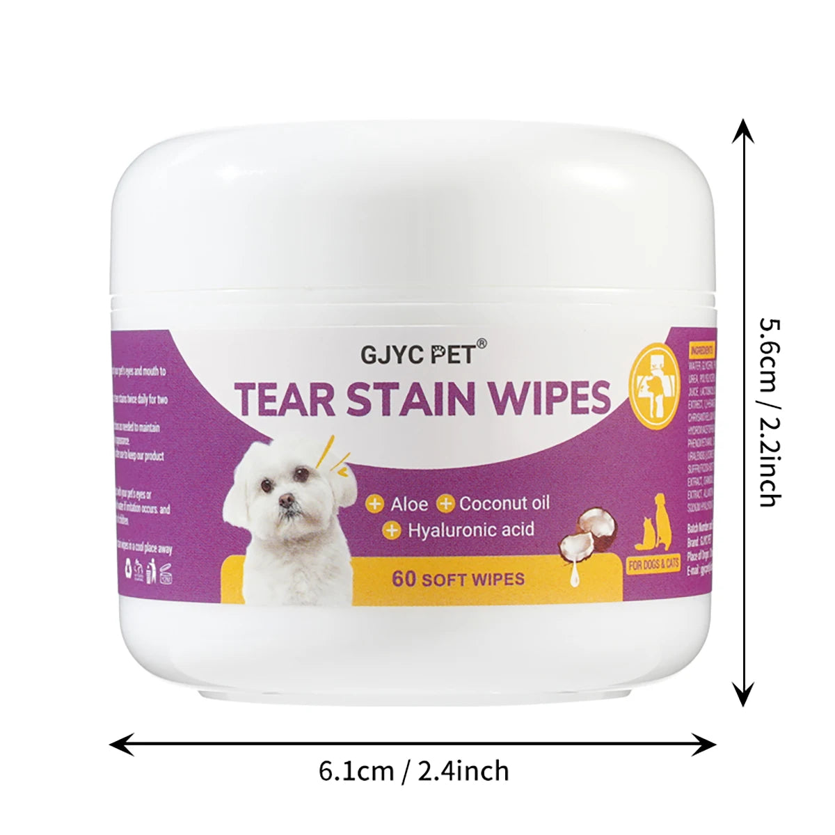 Gentle Pet Tear Stain Eye Wipes