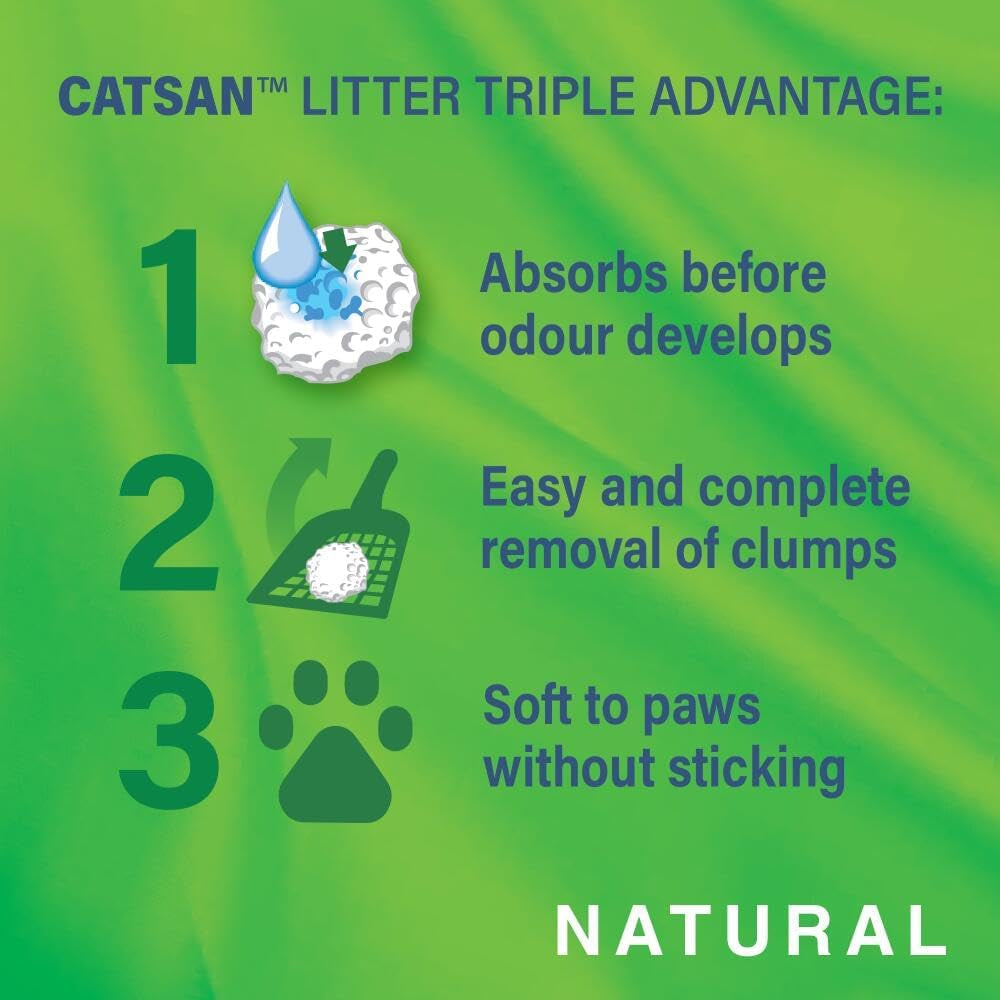 - Natural Clumping Cat Litter - 20 L - Biodegradable Extra Absorbent - No Smell - Bulk Cat Litter
