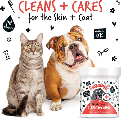Dog Wipes for Pawly Skin - 100 Biodegradable Dog Grooming Pet Wipes. Use as Dog Ear Wipes, Dog Eye Wipes, Dog Face Wipes, Paw & Bum Wipes for Puppy, Dogs & Cat Grooming