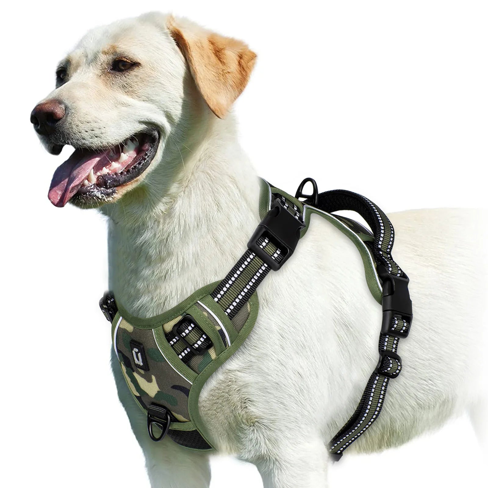 Adjustable Soft Padded No-Pull Dog Harness with Convenient Control Handle