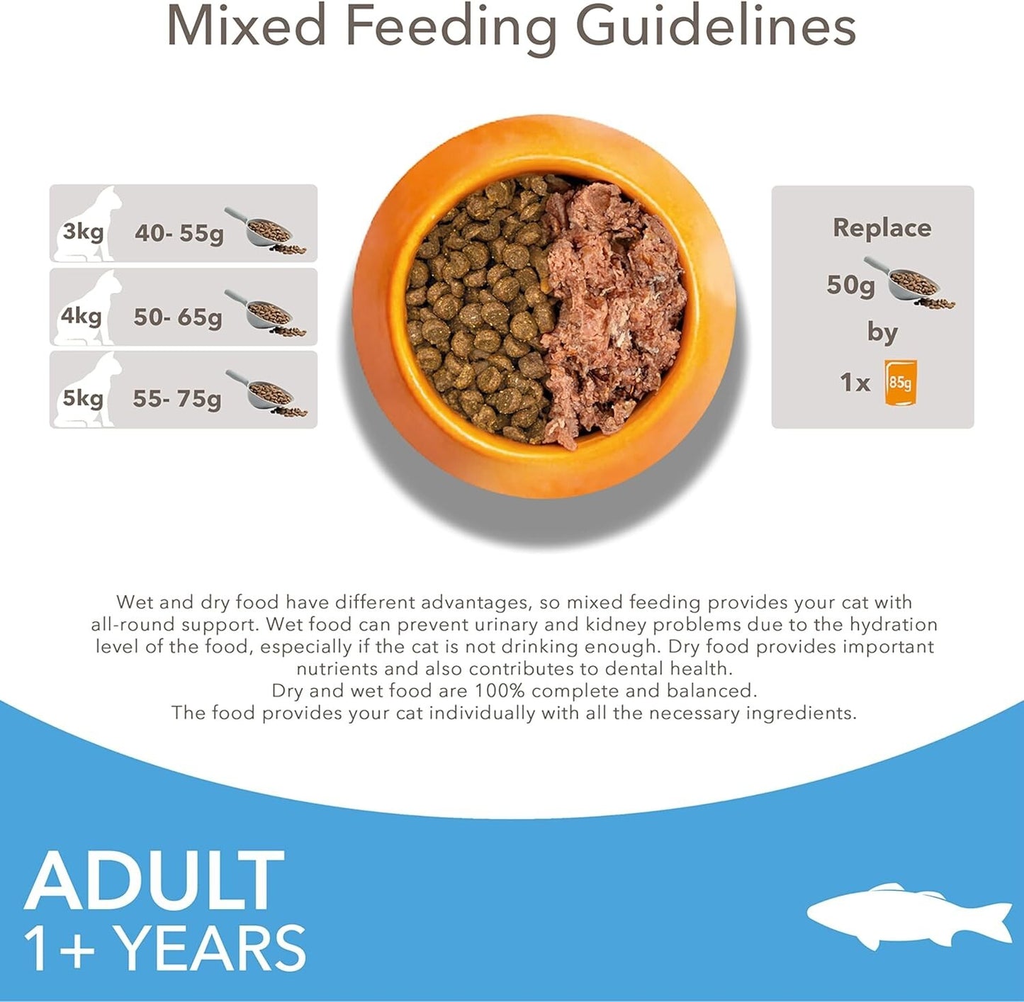 IAMS Complete Dry Cat Food for Adult Cats (1+ Years) with Ocean Fish, 3 kg