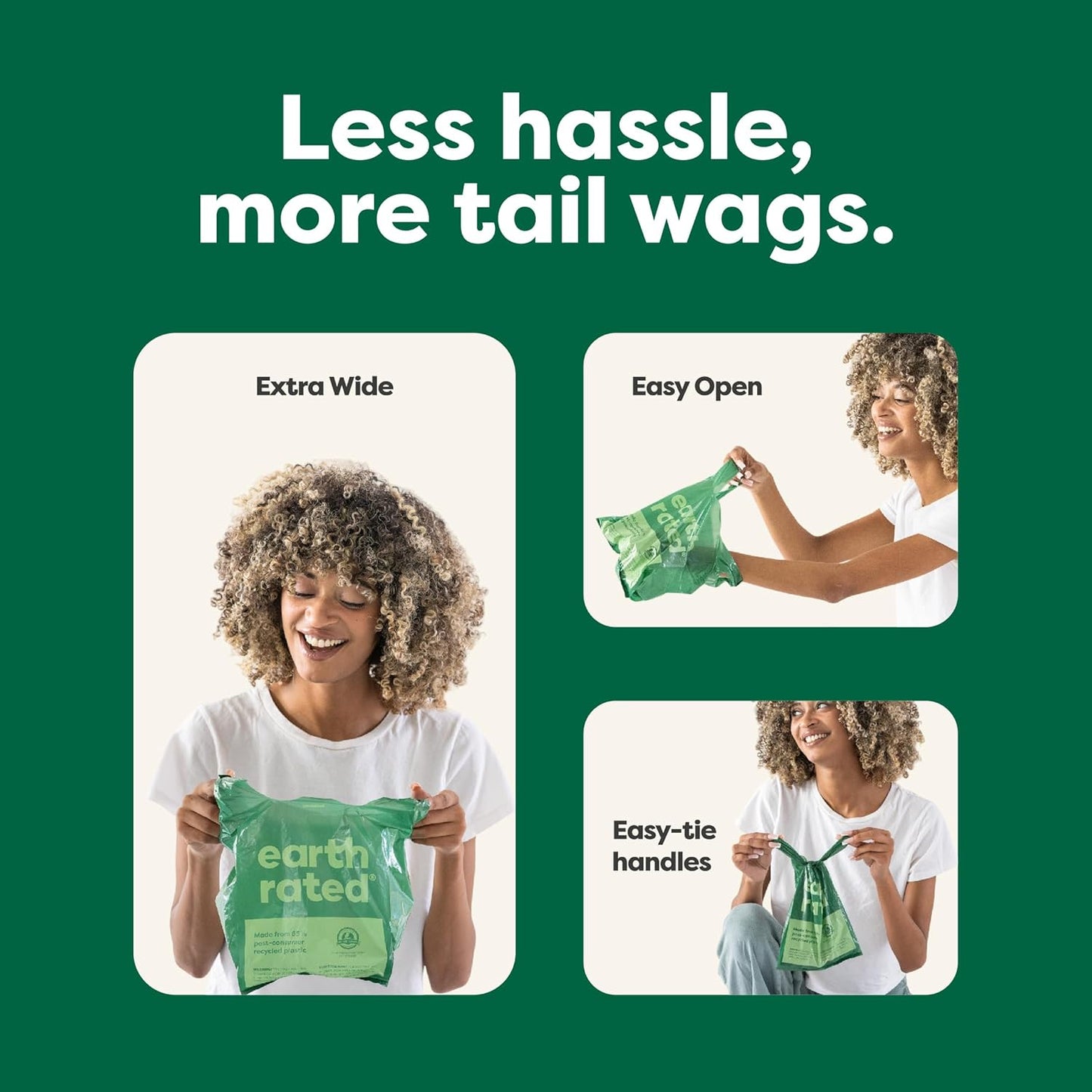 Dog Waste Bags with Handles Value Pack Easy Tie & Guaranteed Leak Proof Lavender 600 Handle Bags