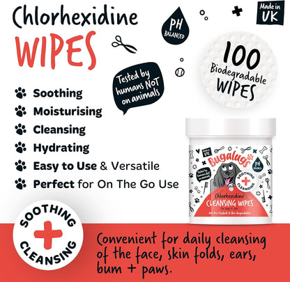 Dog Wipes for Pawly Skin - 100 Biodegradable Dog Grooming Pet Wipes. Use as Dog Ear Wipes, Dog Eye Wipes, Dog Face Wipes, Paw & Bum Wipes for Puppy, Dogs & Cat Grooming