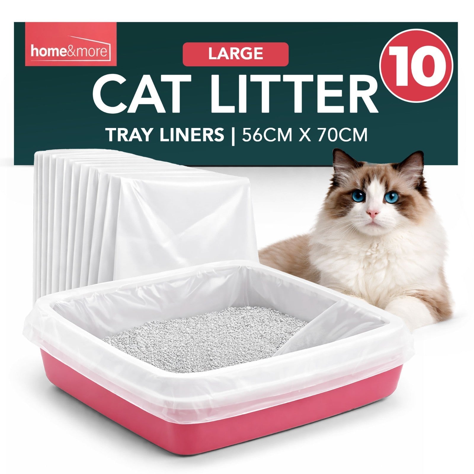 Extra Large Disposable Cat Litter Tray Liners 56X70Cm 