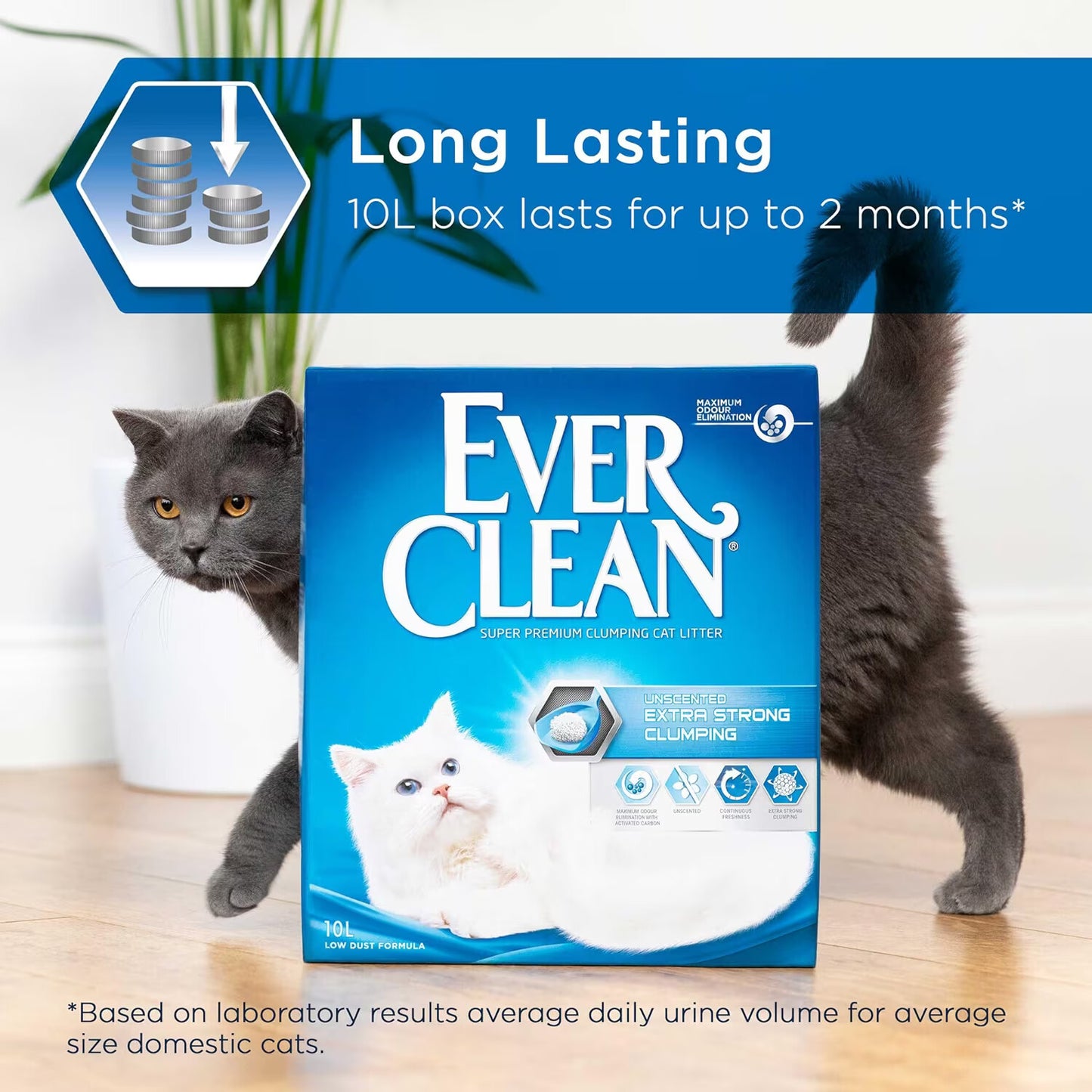 Ever Clean Extra Strength Natural Clumping Multi-Cat Litter with Long-Lasting Scent