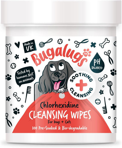 Dog Wipes for Pawly Skin - 100 Biodegradable Dog Grooming Pet Wipes. Use as Dog Ear Wipes, Dog Eye Wipes, Dog Face Wipes, Paw & Bum Wipes for Puppy, Dogs & Cat Grooming