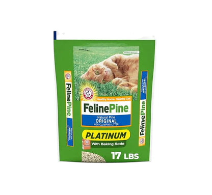 Feline Pine Platinum Non-Clumping Cat Litter - 17 lb