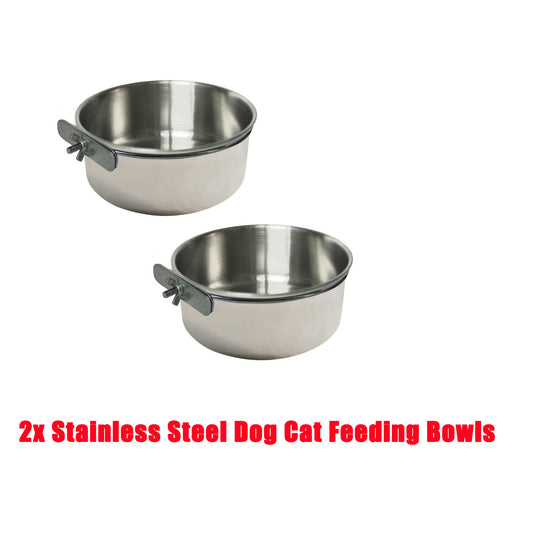 Metal Dog Crate and Carrier with Folding Design and Feeding Bowls for Training and Travel
