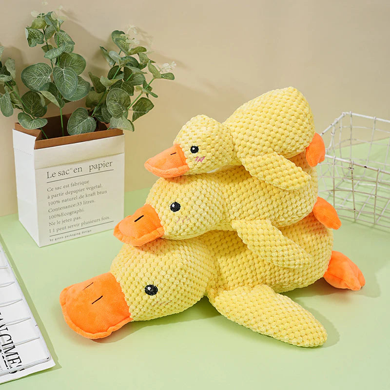 Little Yellow Duck, Durable Chew and Teething Sound Toy for Small to Medium Dogs, Pet Entertainment Gadget