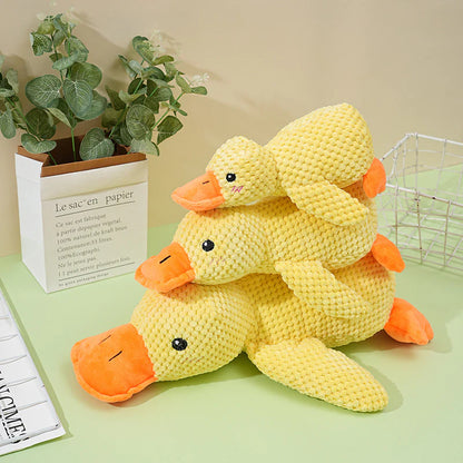 Little Yellow Duck, Durable Chew and Teething Sound Toy for Small to Medium Dogs, Pet Entertainment Gadget