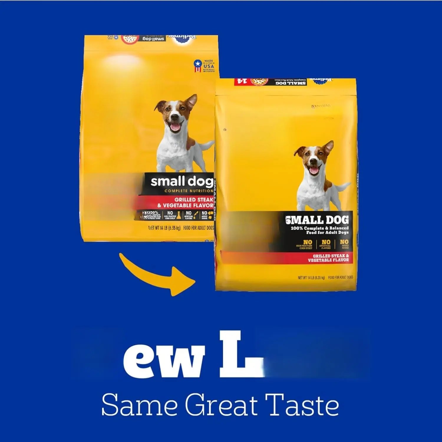 Pedigree Complete Nutrition Adult Small Dog Dry Food, Grilled Steak & Vegetable Flavor, 14 lb Bag