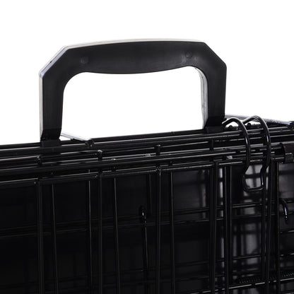 Metal Folding Dog Crate with Removable Tray - 78 x 47 x 55 cm