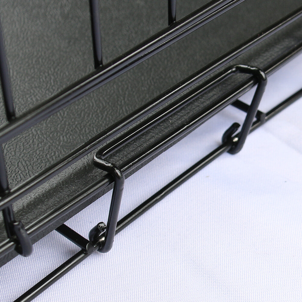 Metal Dog Cage and Puppy Training Kennel - Pet Carrier Crates (24"-48") - Black