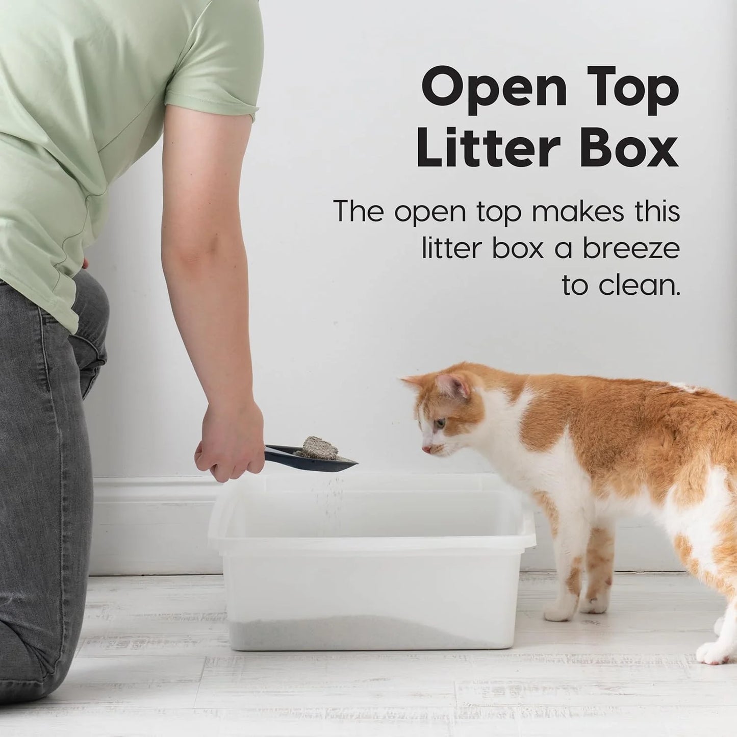 Large Pearl FinishOpen Top Cat Litter Box