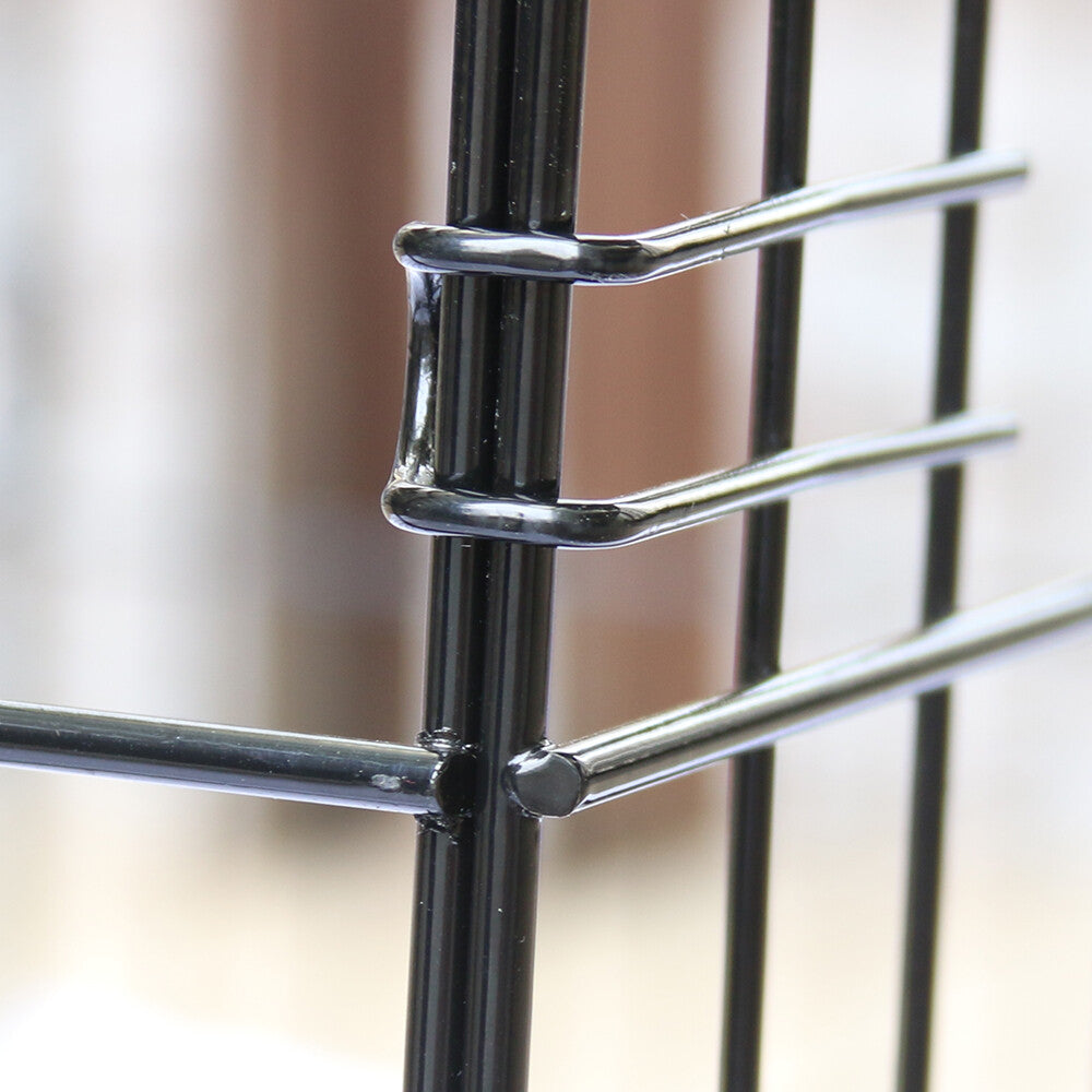 Metal Dog Cage and Puppy Training Kennel - Pet Carrier Crates (24"-48") - Black