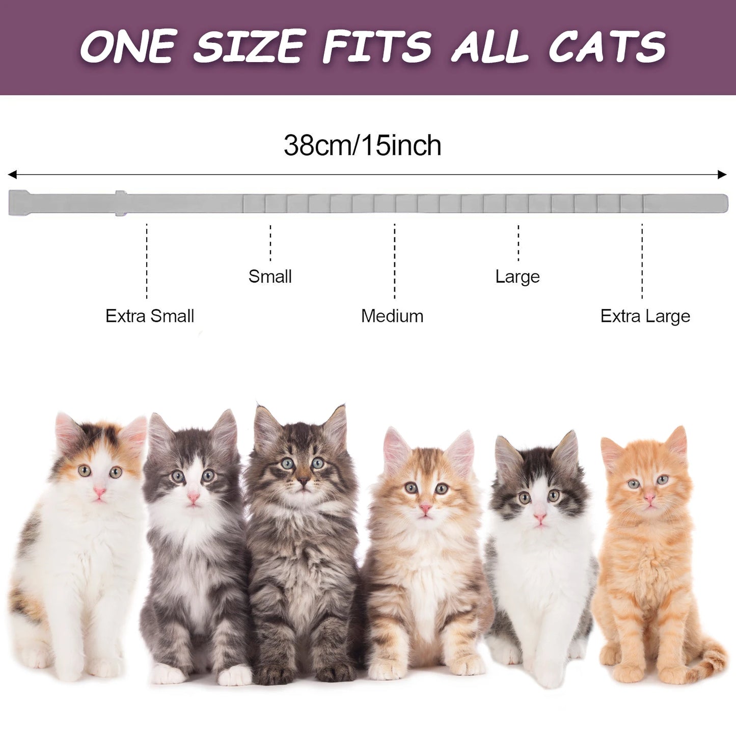 Transform Your Pet's Anxiety with Our Adjustable Calming Collar - Soothing Pheromone Relief for Cats and Dogs