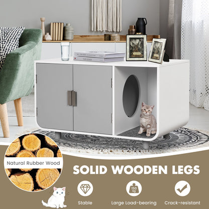 Cat Litter Box Enclosure Cabinet