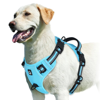 Adjustable Soft Padded No-Pull Dog Harness with Convenient Control Handle