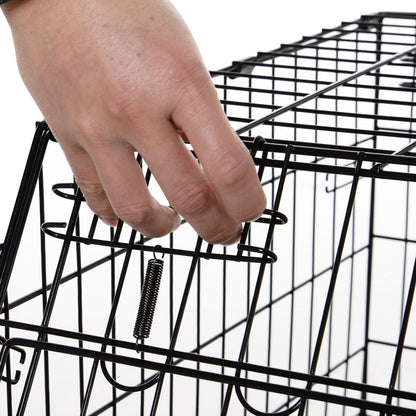 Metal Folding Dog Crate with Removable Tray - 78 x 47 x 55 cm