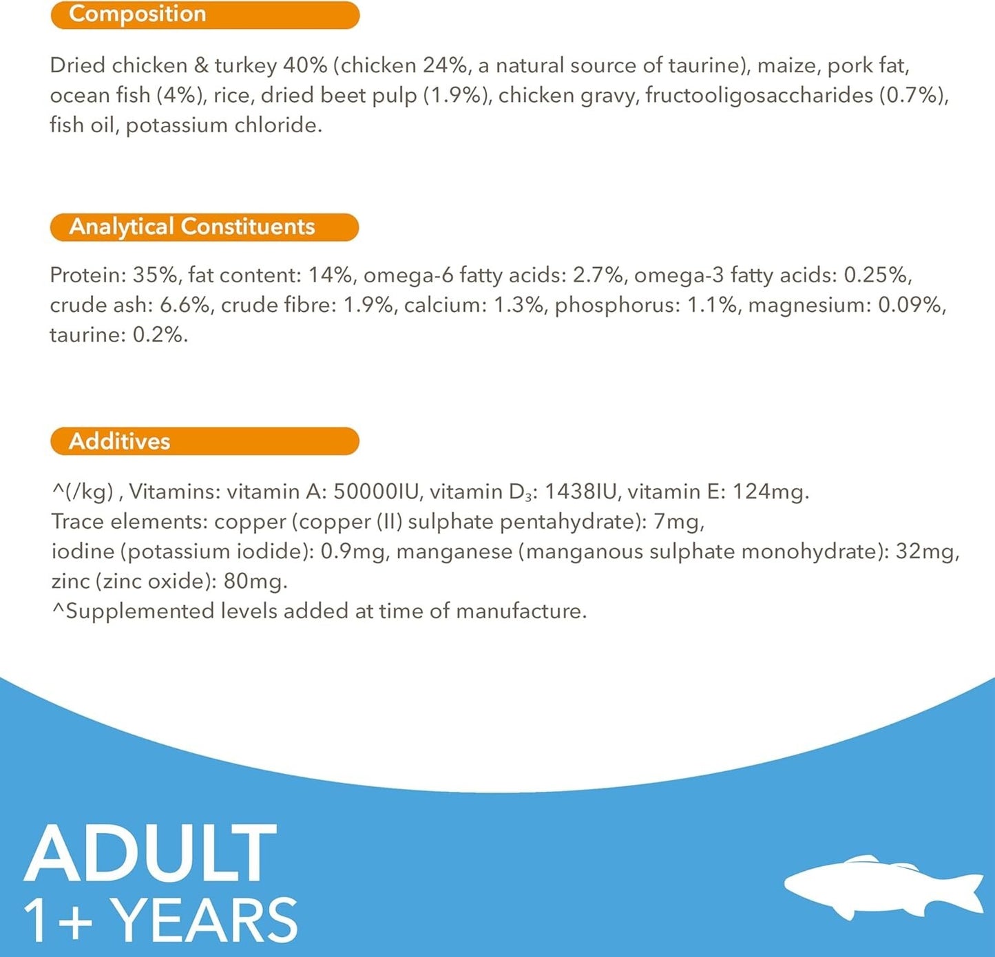 IAMS Complete Dry Cat Food for Adult Cats (1+ Years) with Ocean Fish, 3 kg