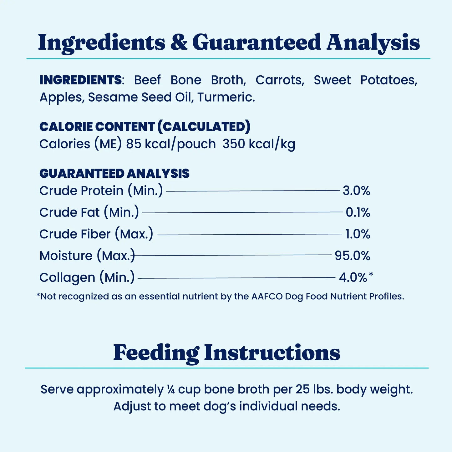 Solid Gold Nutrient-Rich Bone Broth Topper for Dogs with Turmeric - 6 Pouches - Made in the USA