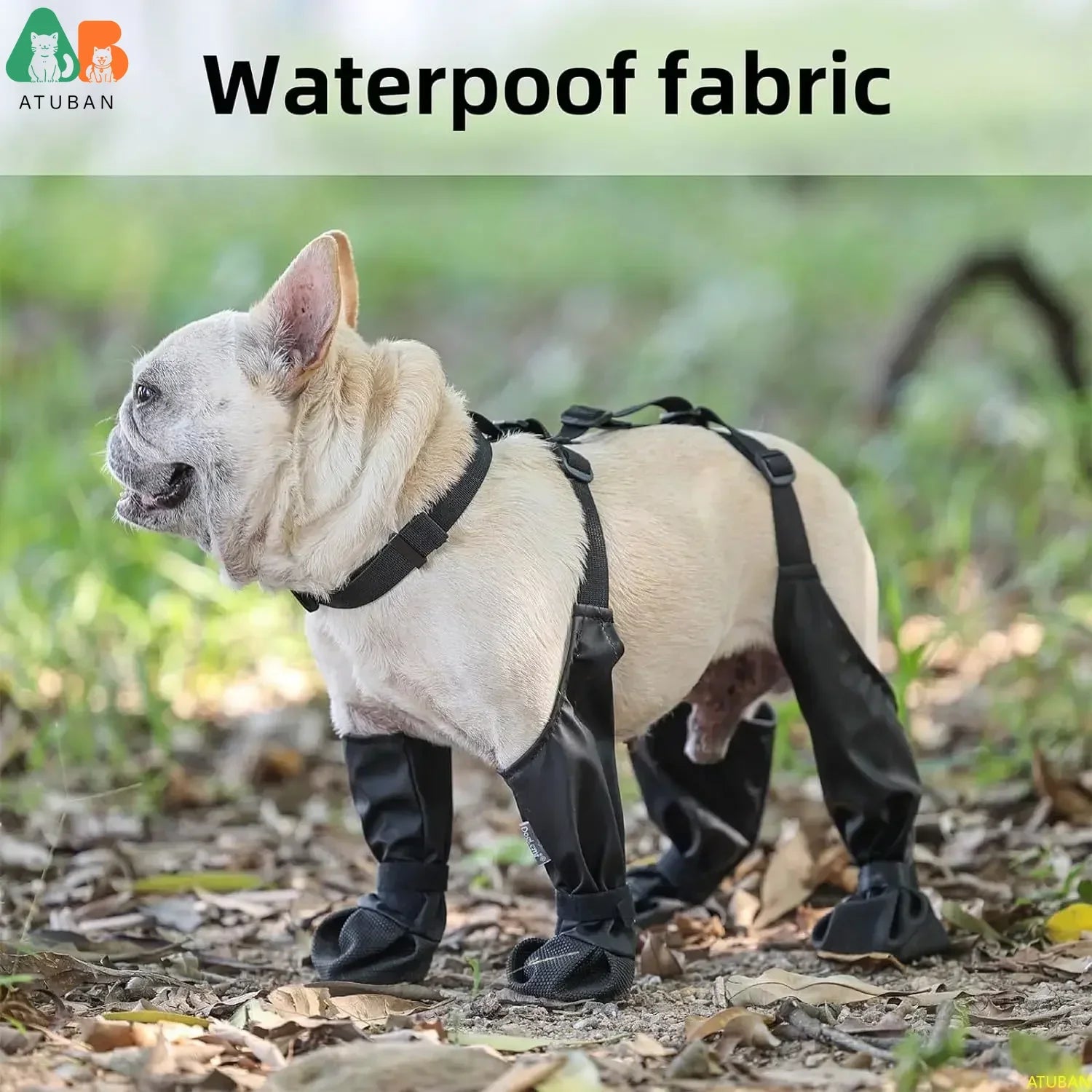 Waterproof Anti-Slip Dog Boots with Rugged Rubber Sole - Pet Paw Protection for Outdoor Walking and Running