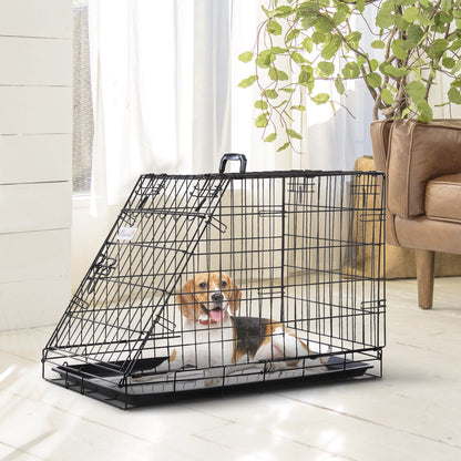 Metal Folding Dog Crate with Removable Tray - 78 x 47 x 55 cm