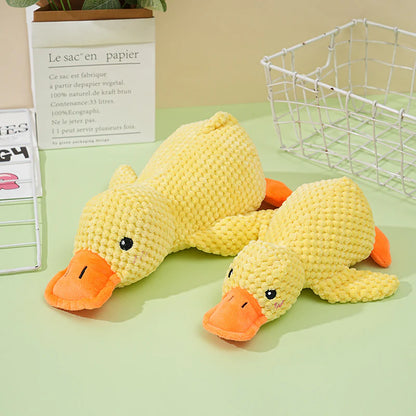 Little Yellow Duck, Durable Chew and Teething Sound Toy for Small to Medium Dogs, Pet Entertainment Gadget