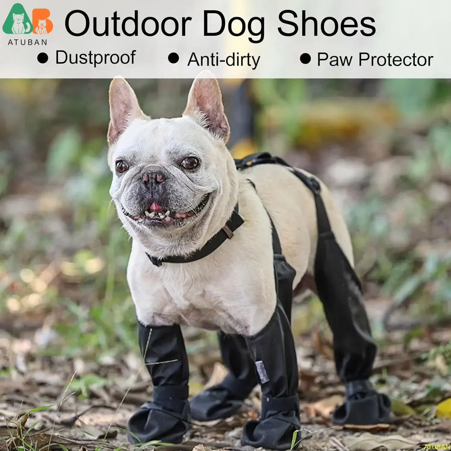 Waterproof Anti-Slip Dog Boots with Rugged Rubber Sole - Pet Paw Protection for Outdoor Walking and Running