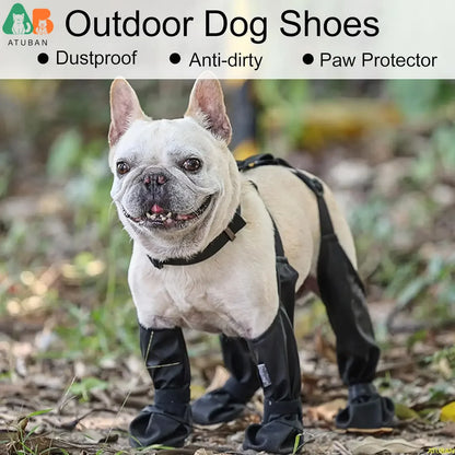 Waterproof Anti-Slip Dog Boots with Rugged Rubber Sole - Pet Paw Protection for Outdoor Walking and Running