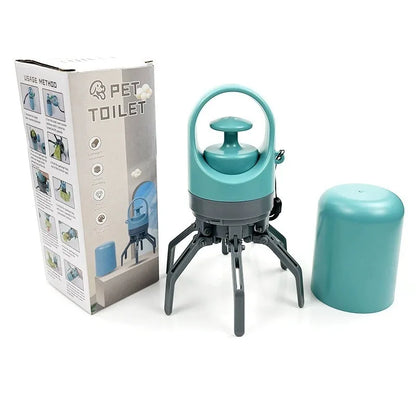 Portable Dog Waste Management Tool with Built-In Garbage Bag and No-Touch Design