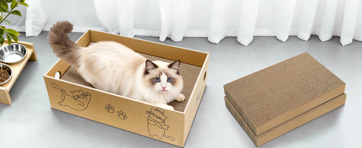 Cardboard Cat Scratcher Pads, 5 Pack - We Wuv Pets