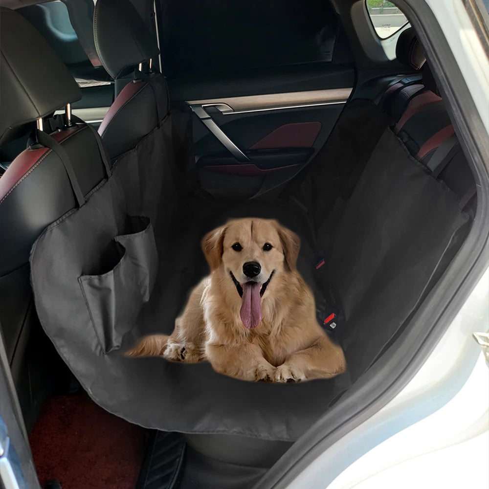 Waterproof Dog Car Seat Cover with Storage Pocket - We Wuv Pets