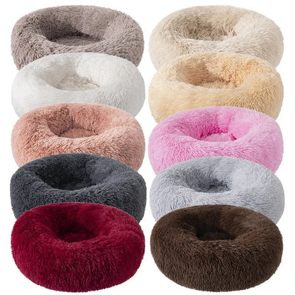 Round Plush Bed for Cats and Dogs