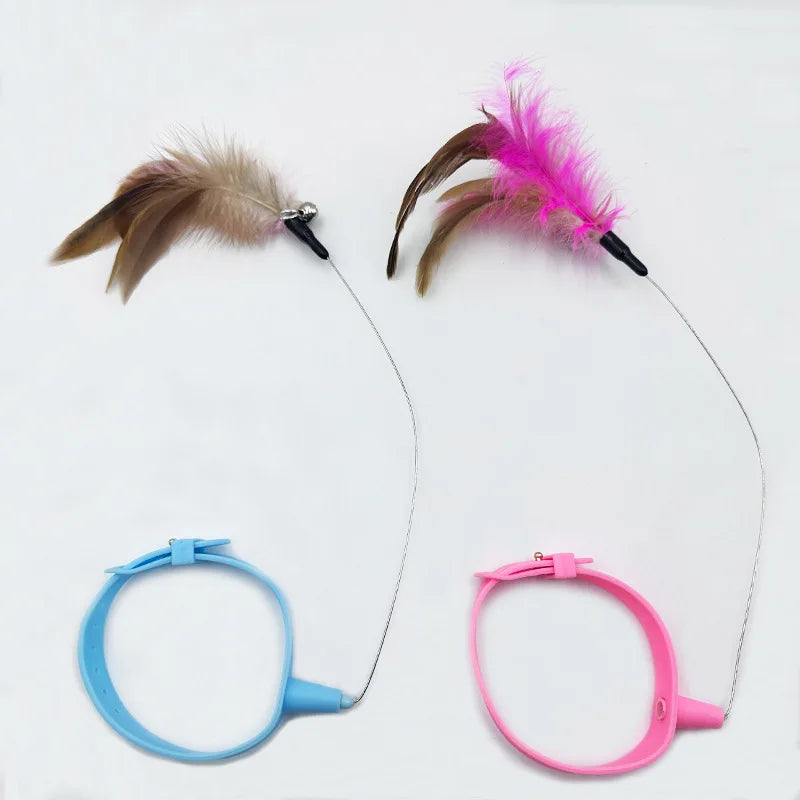 Feather Bell Cat Collar Toy