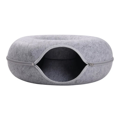 Round Felt Tunnel Bed for Cats & Small Pets - We Wuv Pets