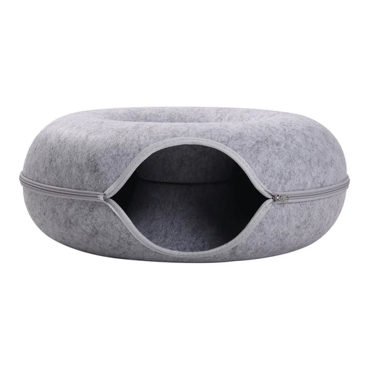 Round Felt Tunnel Bed for Cats & Small Pets - We Wuv Pets