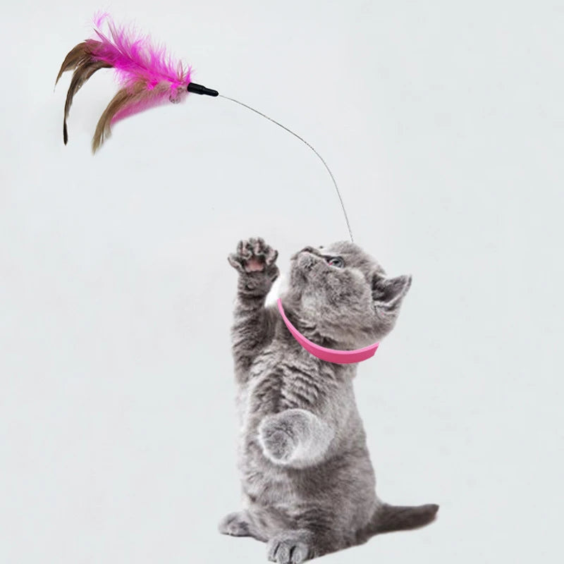 Feather Bell Cat Collar Toy