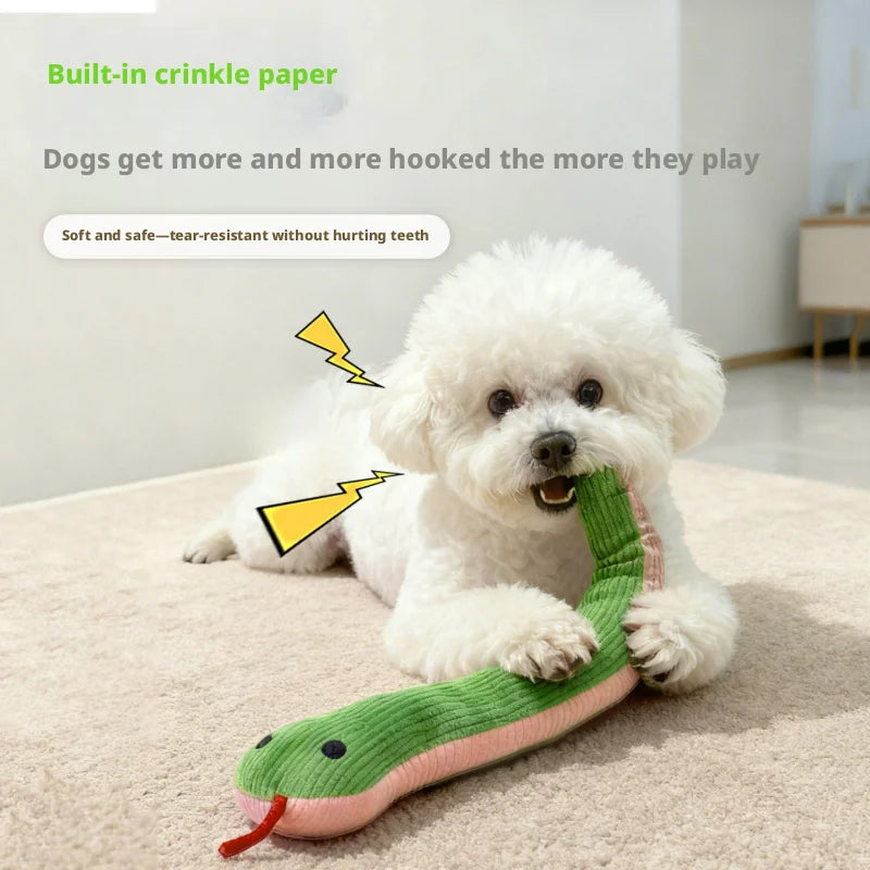 Snake-Shape Plush Cat Toy