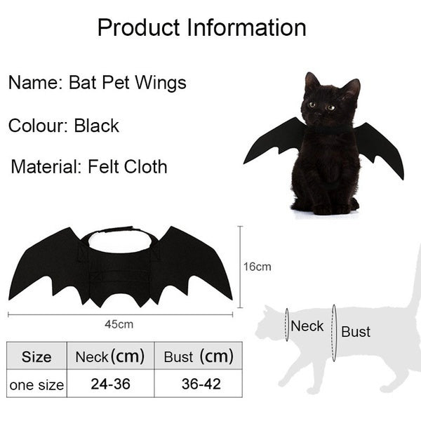 Bat Wings Harness Costume for Cats and Dogs