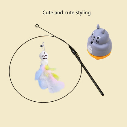 Long-Pole Feather Cat Wand Toy