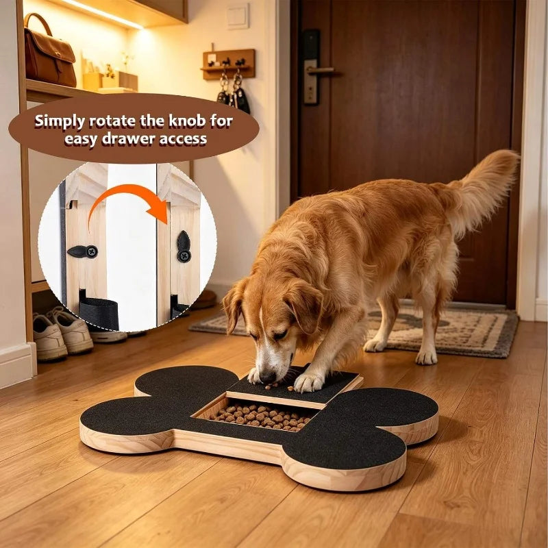 Wooden Cat Scratching Board with Treat Box