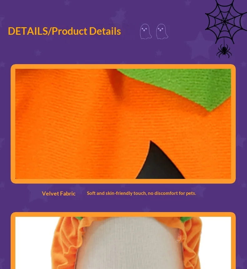 Pumpkin Overall Dress for Small Dogs & Cats - We Wuv Pets