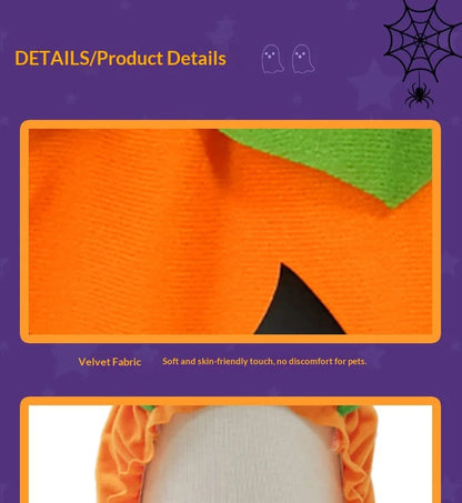 Pumpkin Overall Dress for Small Dogs & Cats - We Wuv Pets
