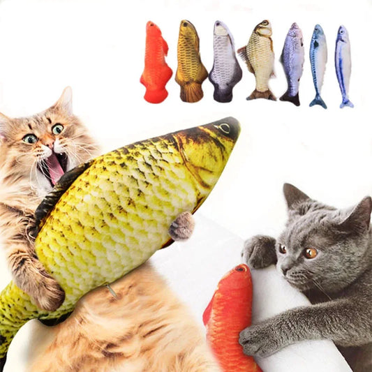 Plush Fish Cat Scratcher Toy - We Wuv Pets