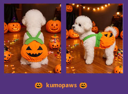 Pumpkin Overall Dress for Small Dogs and Cats