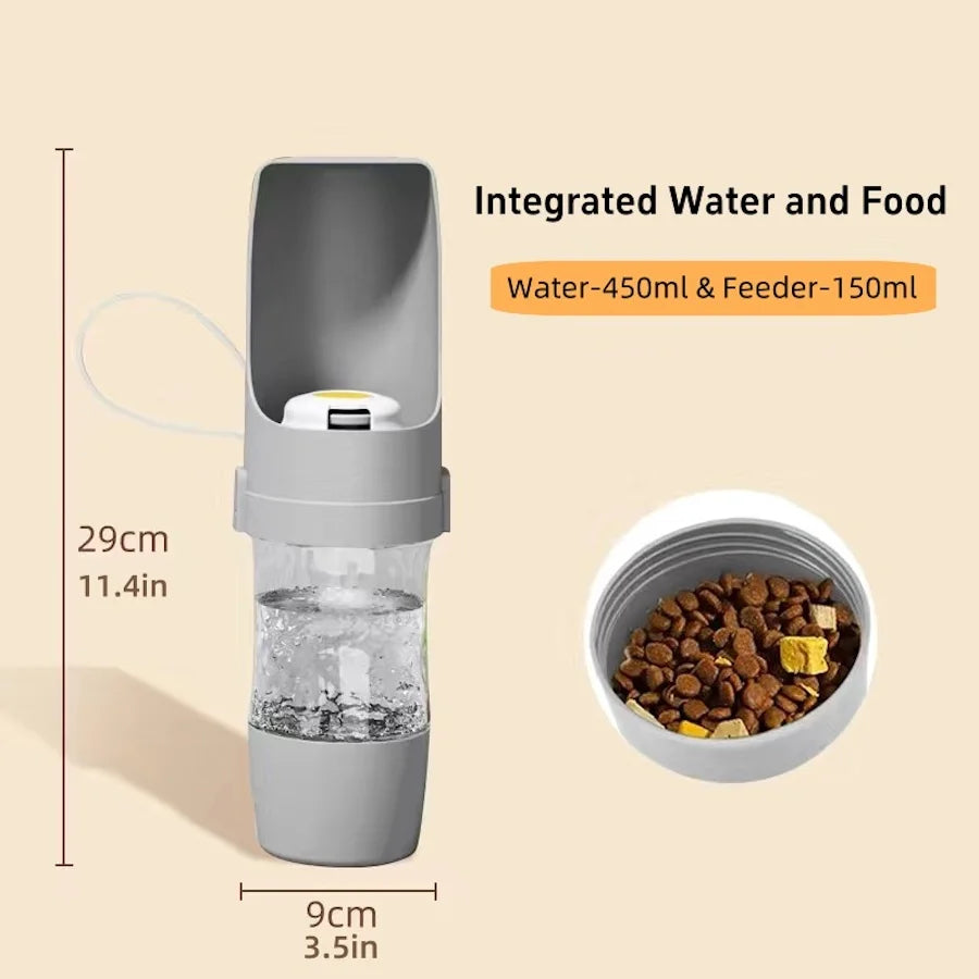 Portable Pet Water Bottle & Feeder