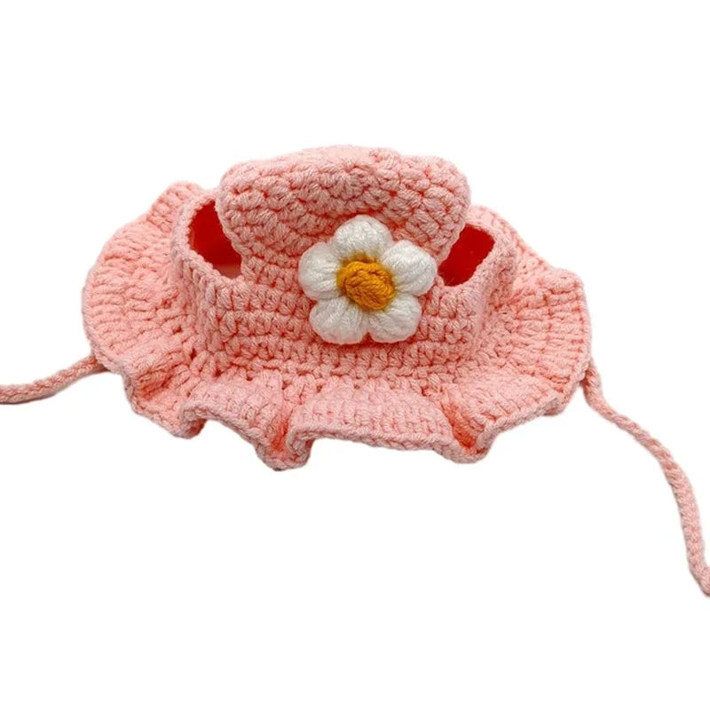 Knitted Elastic Party Hat for Cats and Small Pets