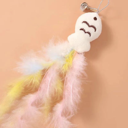 Long Pole Feather Wand Toy for Cats