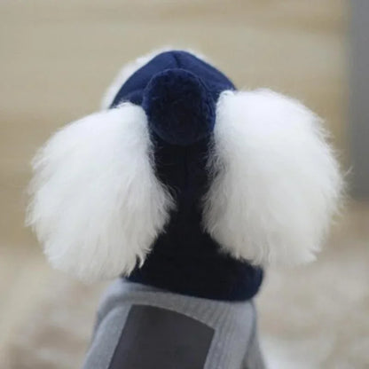 Knitted Winter Hat and Scarf Set for Dogs